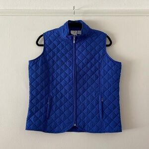 Royal blue quilted vest